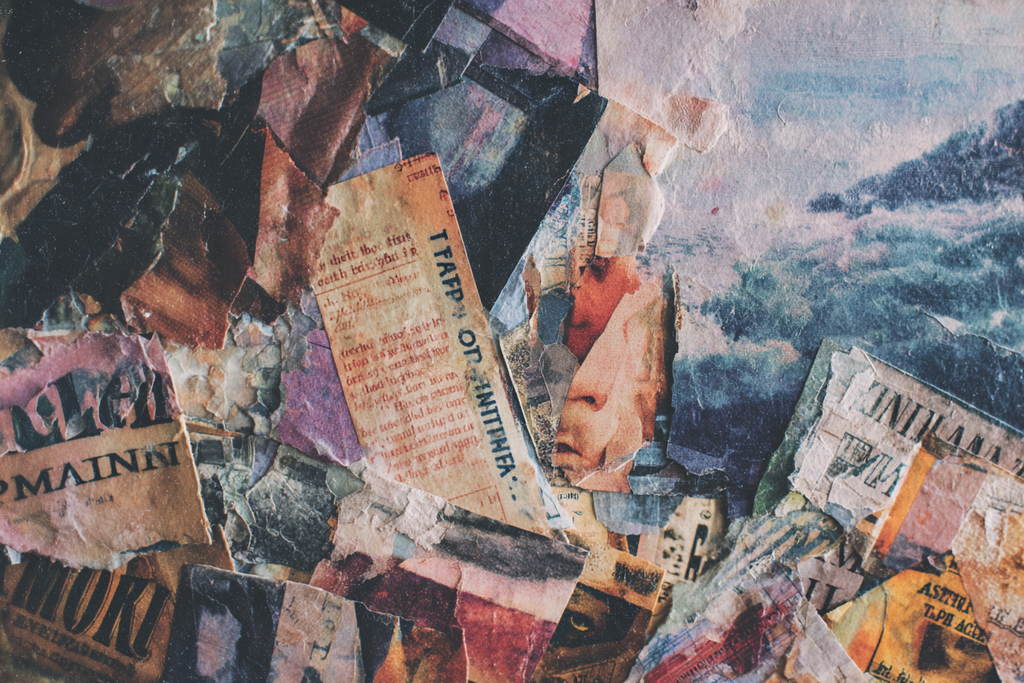 Collage Aus Papiertexturen Und Magazinausschnitten | Dadaismus | Stilrichtungen