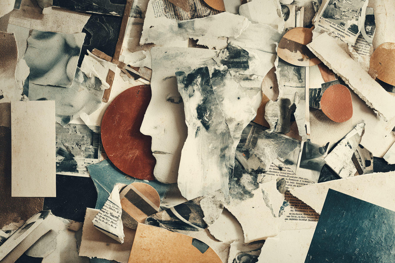 Fragmentiertes Selbst In Papiercollage | Dadaismus | Stilrichtungen