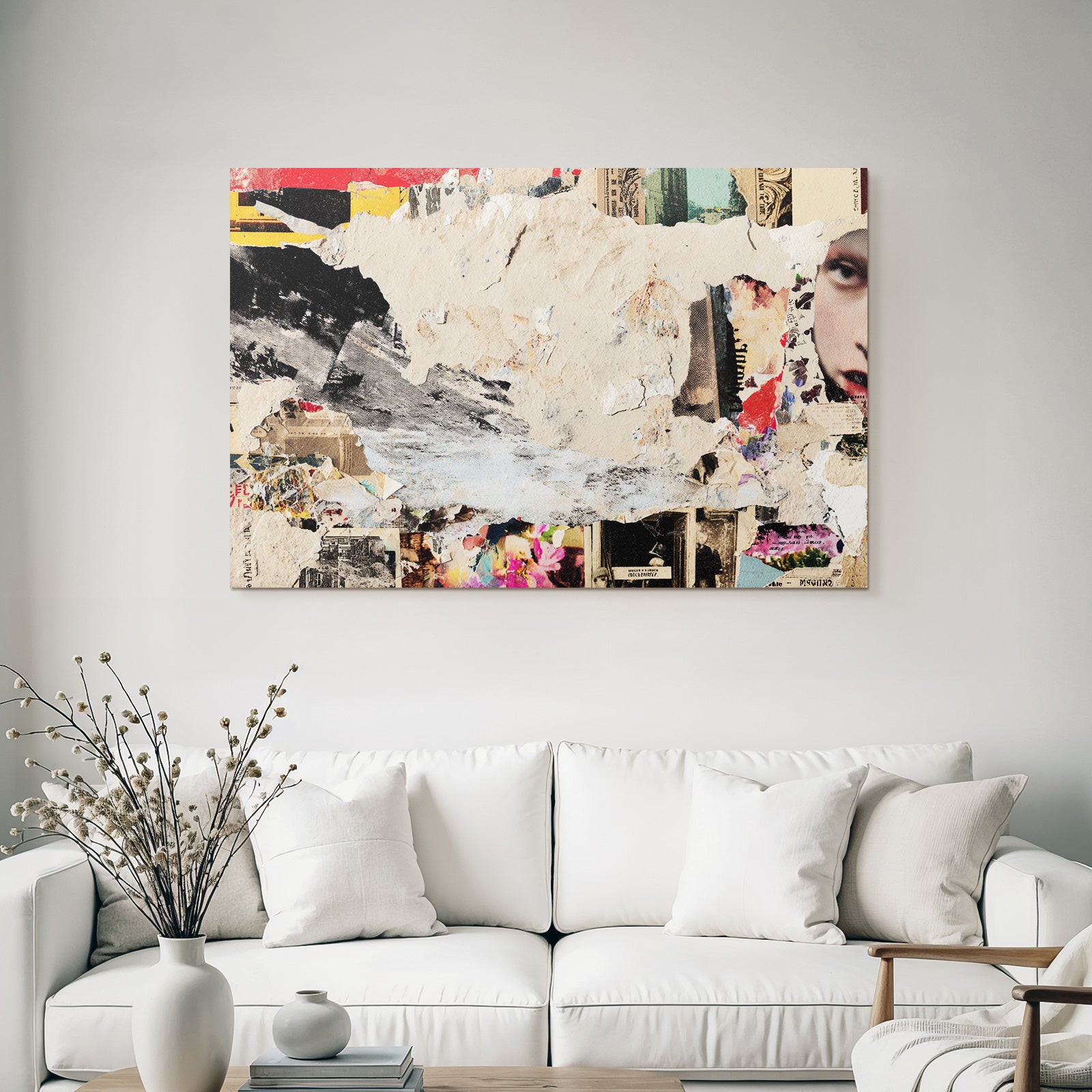 Mixedmedia Collage Mit Nostalgiefragmenten Und Zeiterinnerungen