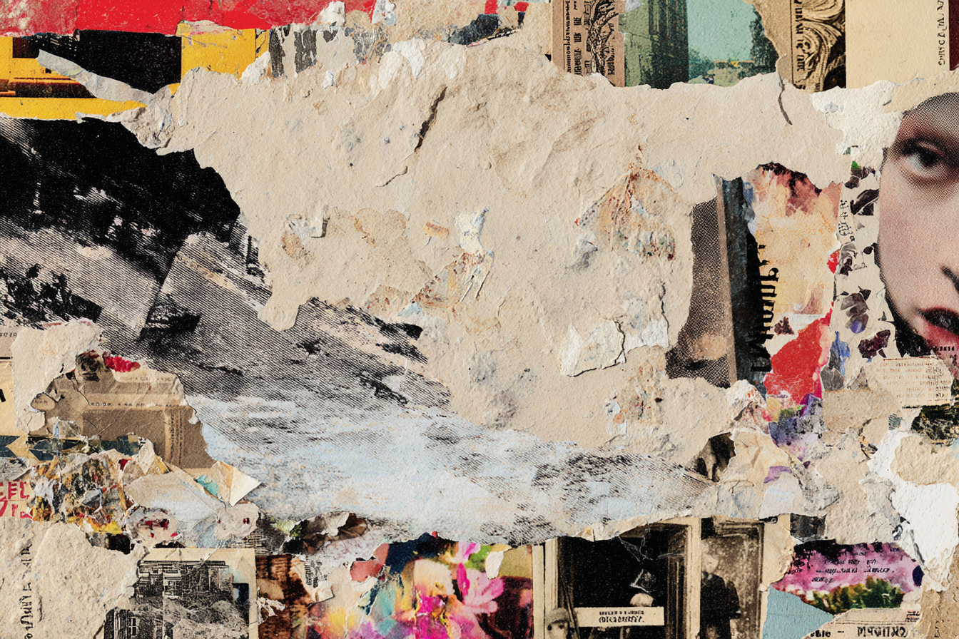 Mixedmedia Collage Mit Nostalgiefragmenten Und Zeiterinnerungen | Dadaismus | Stilrichtungen