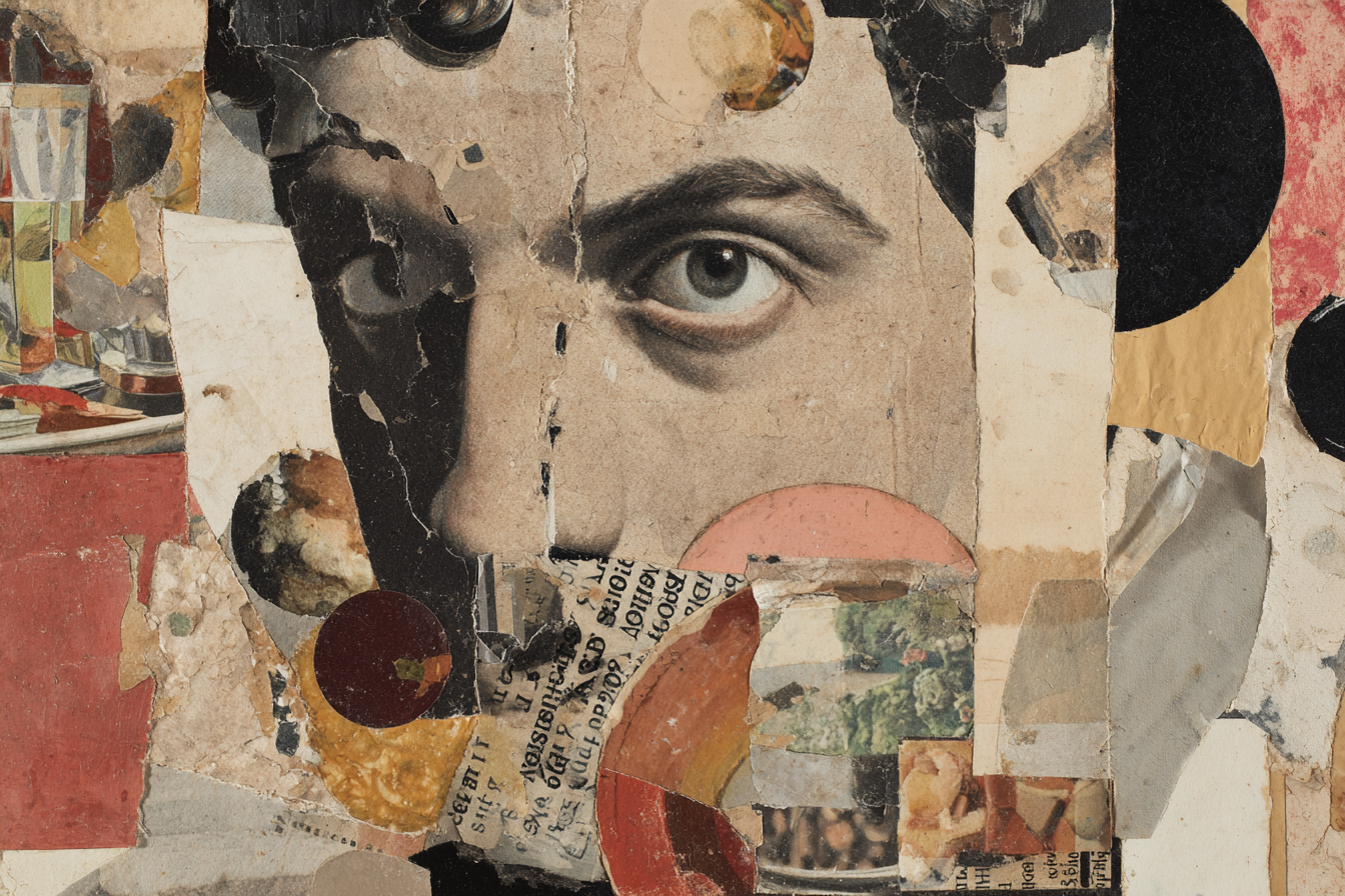 Vielschichtige Papiercollage Mit Auge Und Kreisformen | Dadaismus | Stilrichtungen