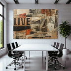 Zerlegte Papiercollage Mit Historischen Texten Und Live Schriftzug