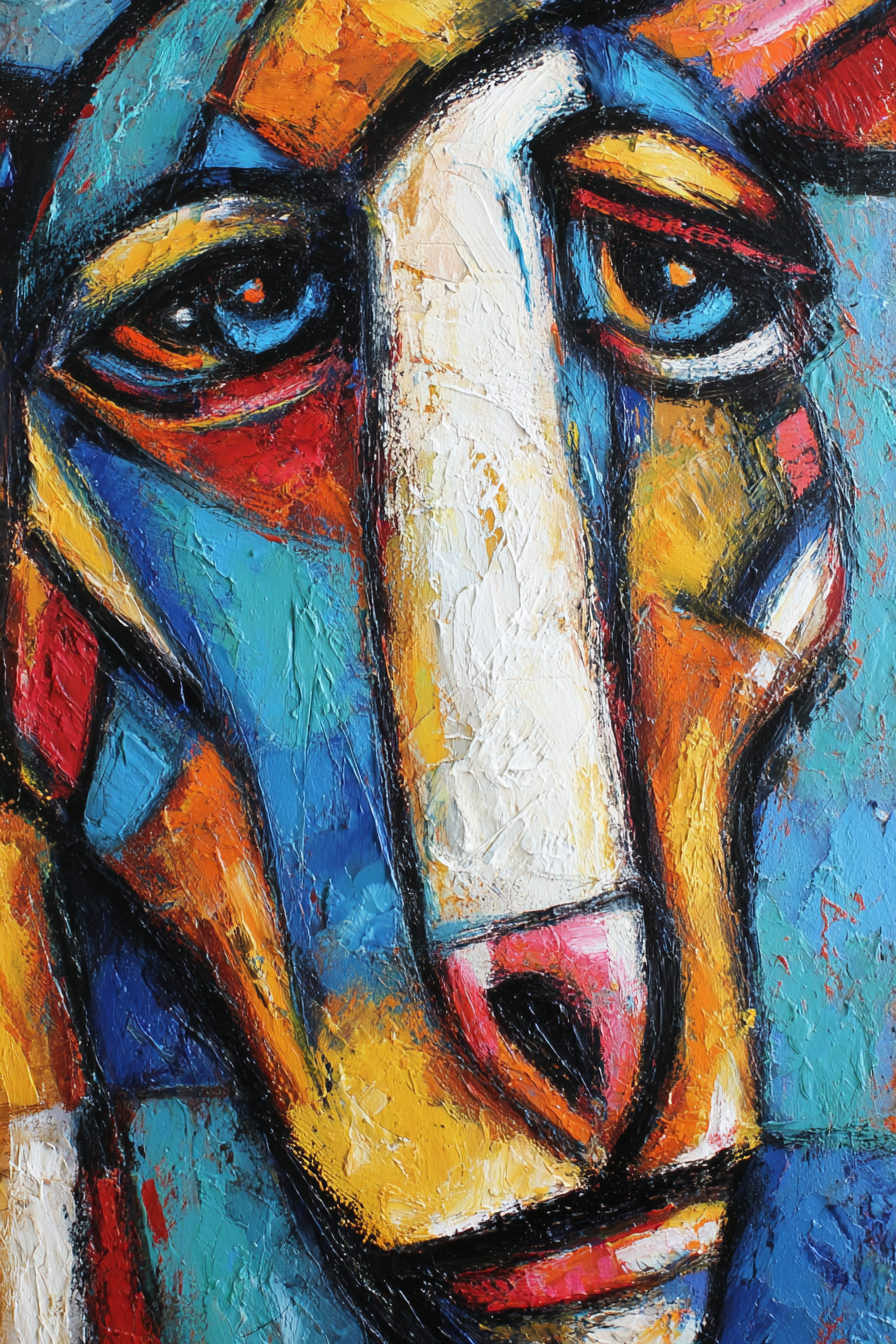 Abstraktes Gemälde Mit Gesicht In Expressionistischen Formen | Expressionismus | Stilrichtungen