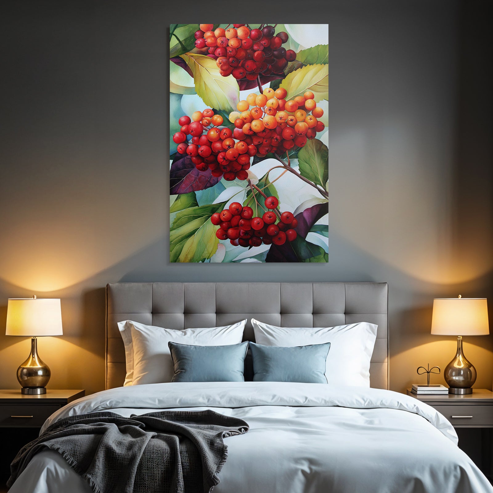 Bunte Beeren Mit Grünen Blättern