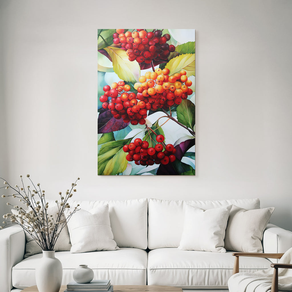 Bunte Beeren Mit Grünen Blättern