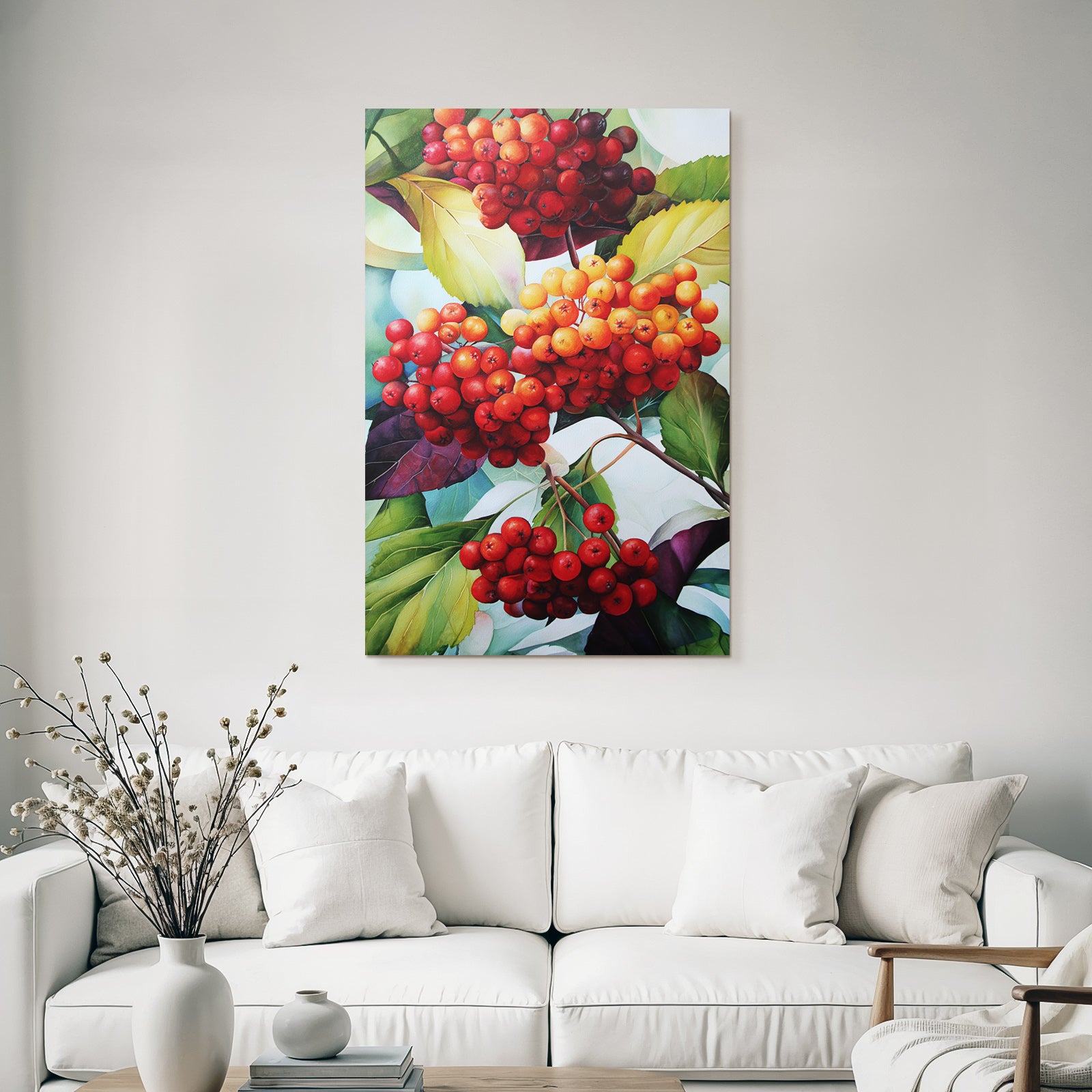 Bunte Beeren Mit Grünen Blättern
