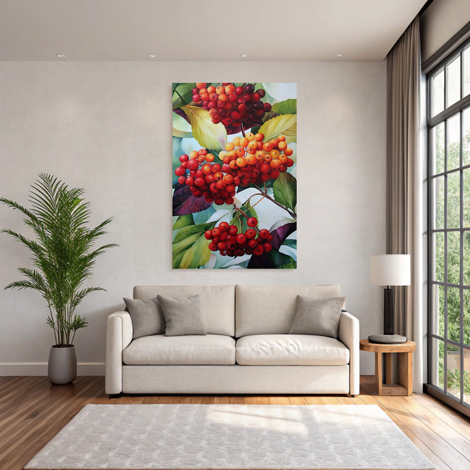 Bunte Beeren Mit Grünen Blättern