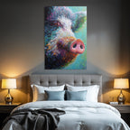 Bunte Texturierte Schweinemalerei