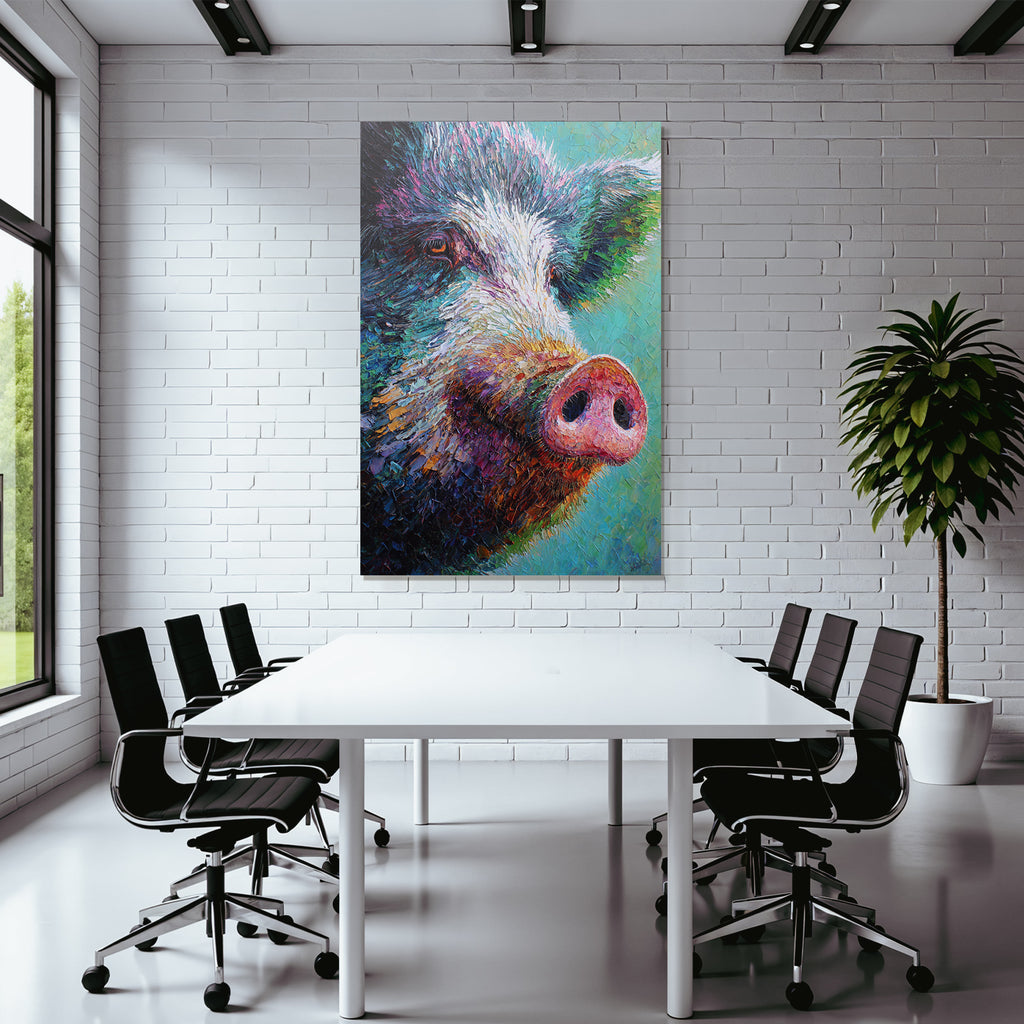Bunte Texturierte Schweinemalerei
