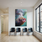 Bunte Texturierte Schweinemalerei