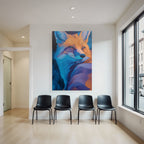 Farbintensiver Fuchs Kunstwerk Mit Leuchtenden Farben