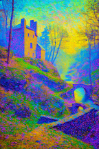 Schlosslandschaft Mit Brücke Und Bach | Expressionismus | Stilrichtungen