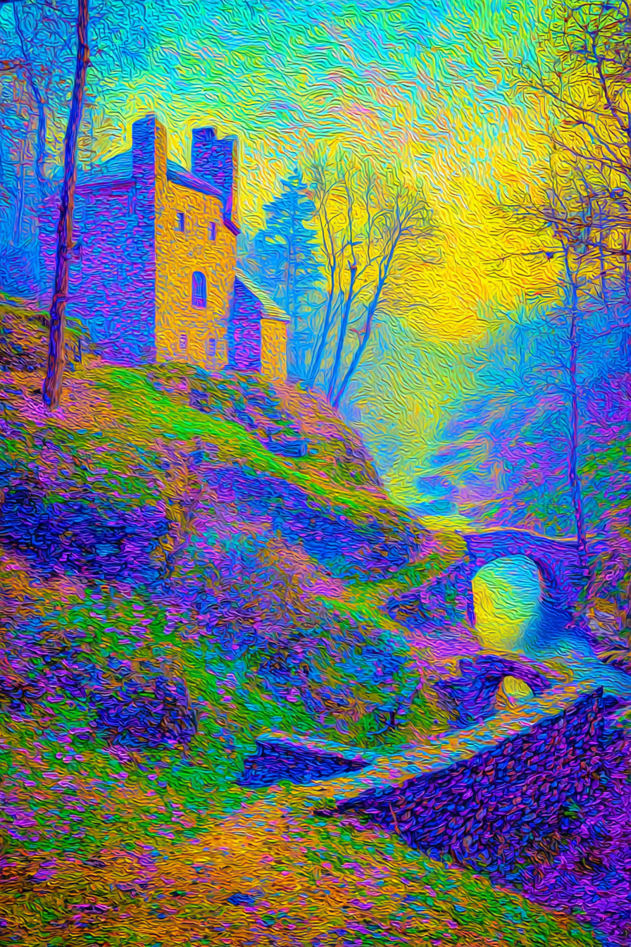 Schlosslandschaft Mit Brücke Und Bach | Expressionismus | Stilrichtungen