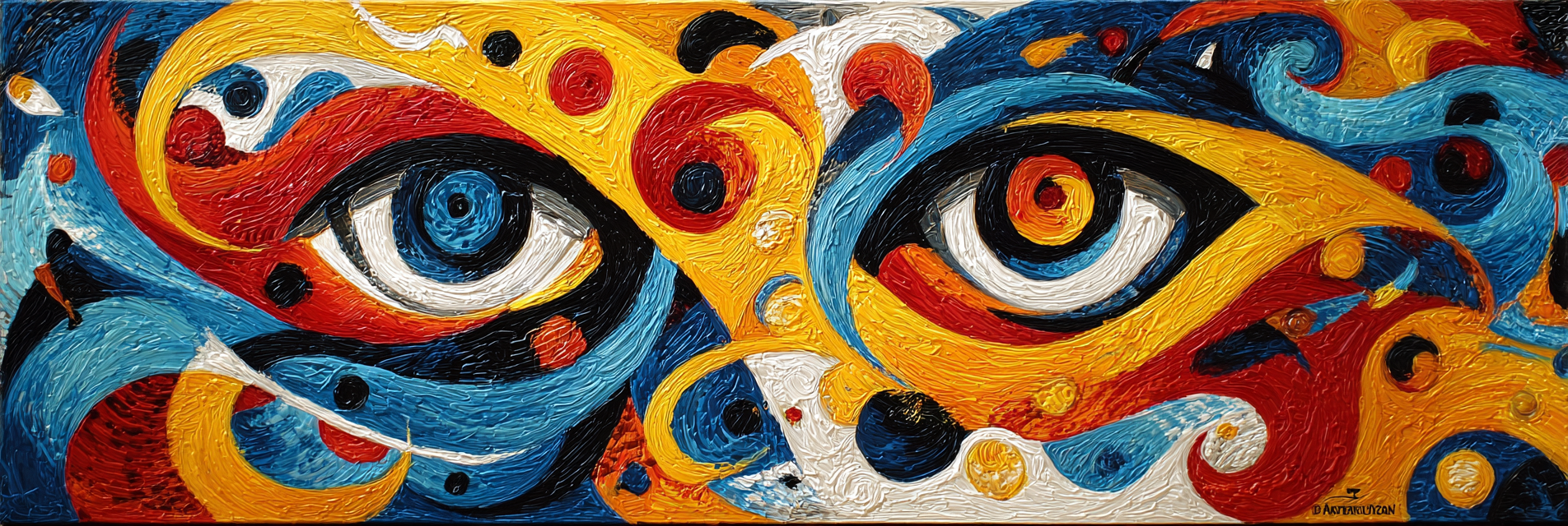 Abstraktes Augenbild Mit Vibranten Farben | Expressionismus | Stilrichtungen