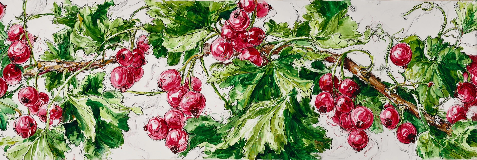 Rote Johannisbeeren Und Grünes Blattwerk | Expressionismus | Stilrichtungen