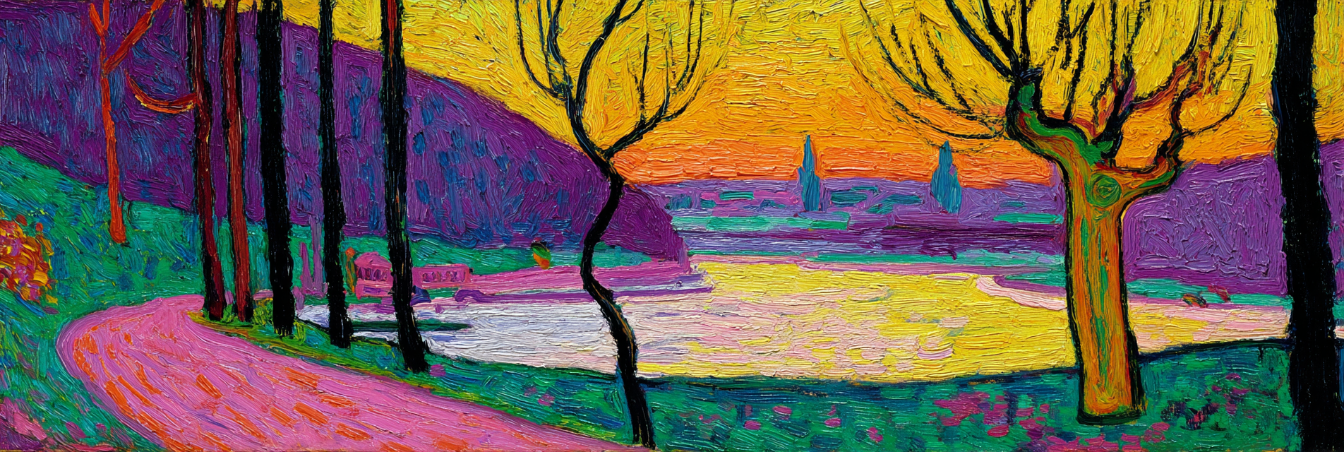 Weg Am See Bei Sonnenuntergang | Expressionismus | Stilrichtungen
