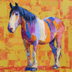 Buntes Pferd Auf Gelbem Hintergrund | Expressionismus | Stilrichtungen