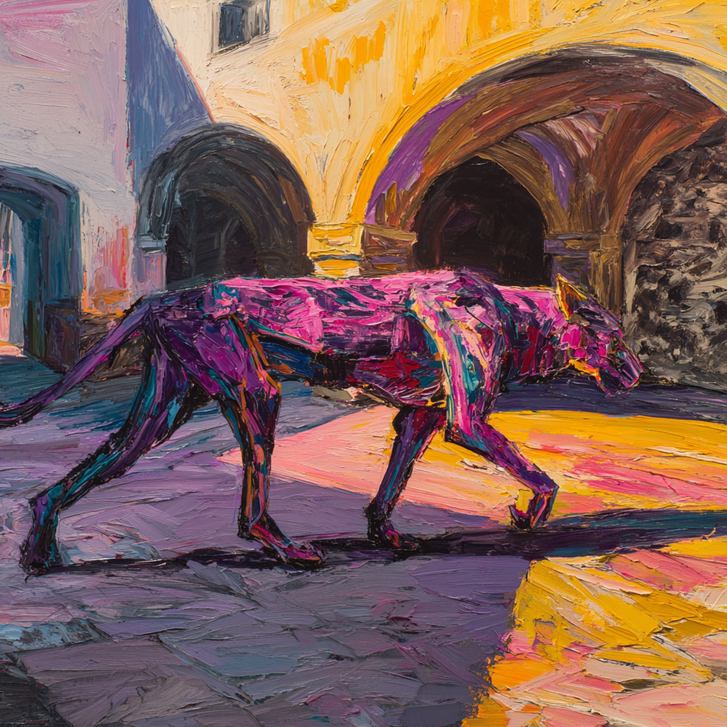 Lebendiger Hund In Expressiver Abstrakter Kunstszene | Expressionismus | Stilrichtungen