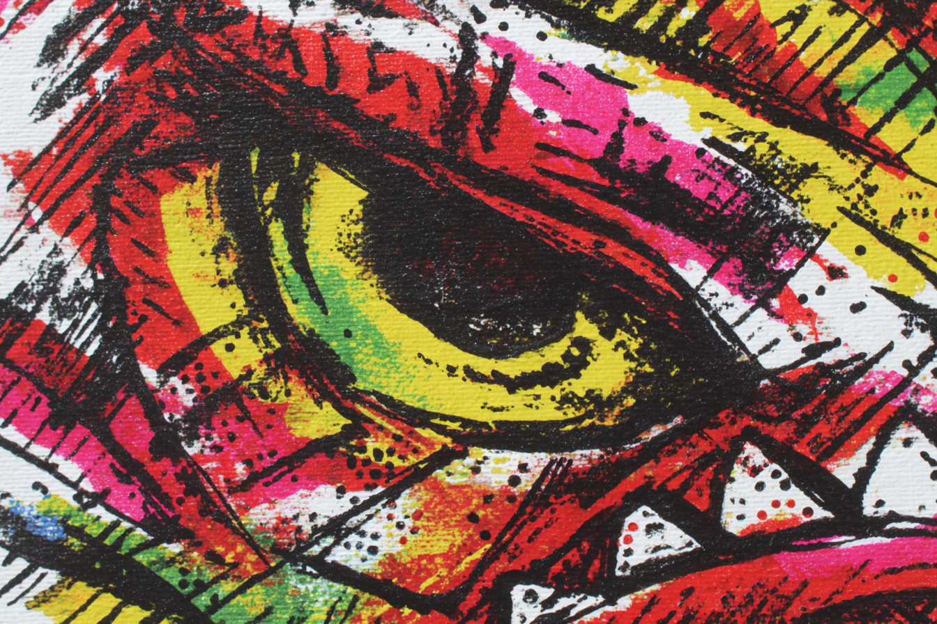 Abstraktes Auge Mit Fetten Linien Und Leuchtenden Farben | Expressionismus | Stilrichtungen