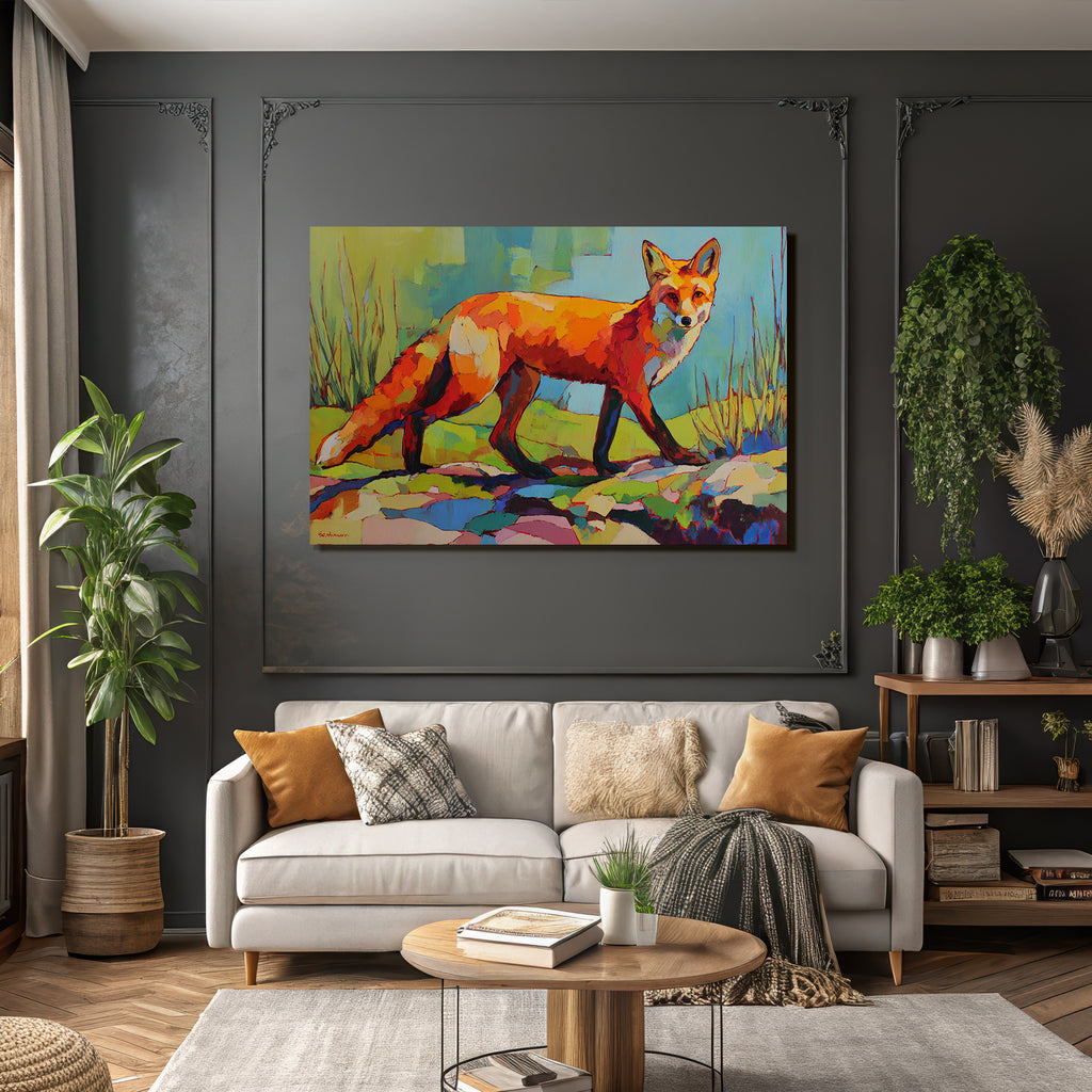 Abstraktes Fuchsbild In Leuchtenden Farben