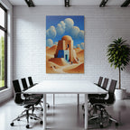 Fantastisch Surreal Surreale Geometrische Architektur In Der Wüstenlandschaft