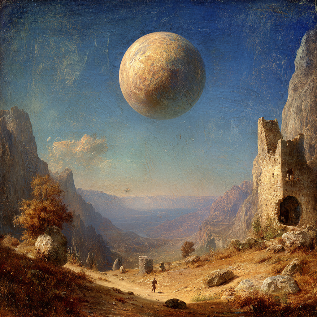 Fantastisch Surreal Abenteürliche Fantastische Landschaft Mit Ruinen | Fantastisch und Surreal | Stilrichtungen