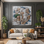 Fantastisch Surreal Traumhafte Architektonische Landschaft Mit Treppen Und Baeumen