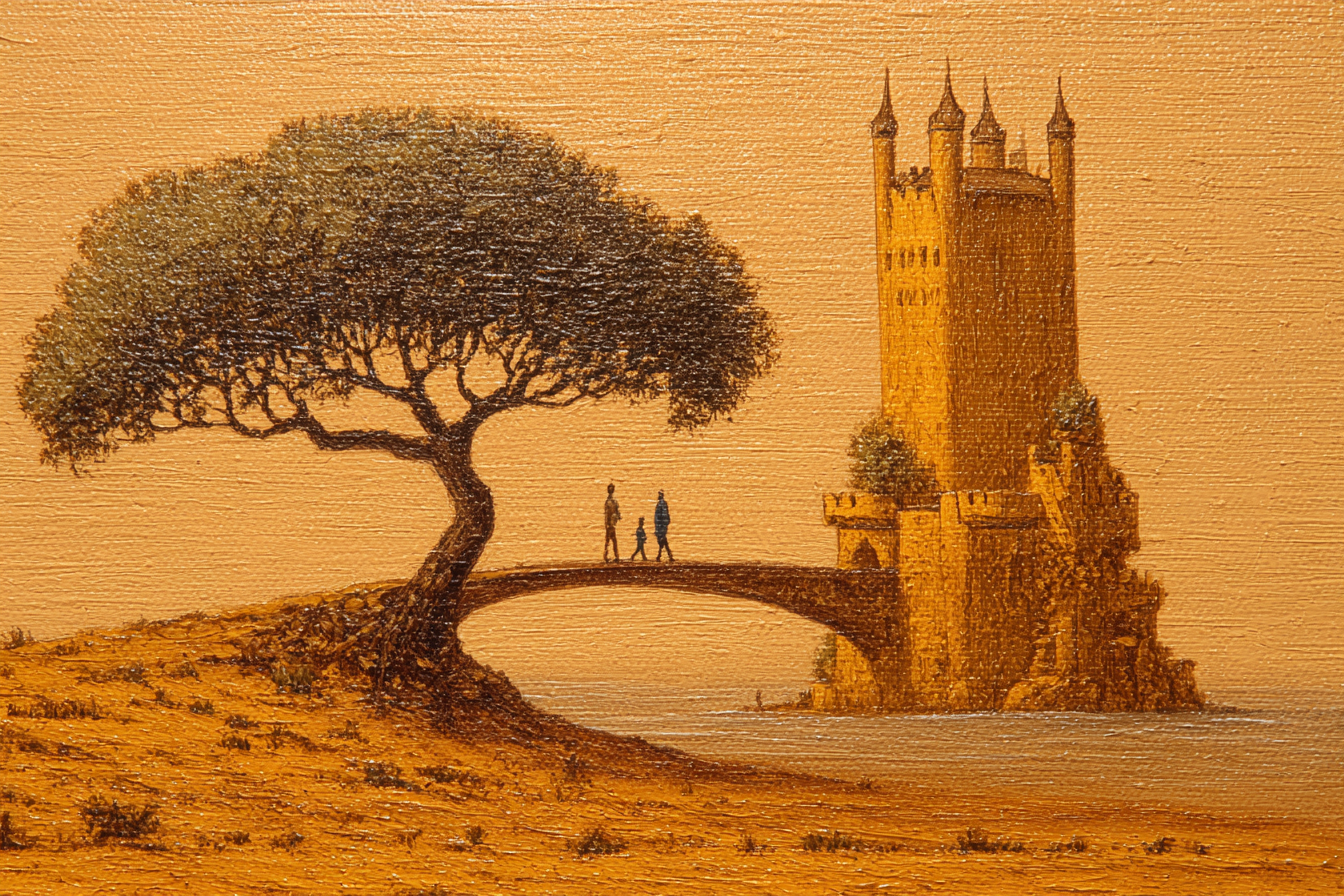 Fantastisch Surreal Fantastische Brücke Vom Baum Zum Schloss | Fantastisch und Surreal | Stilrichtungen