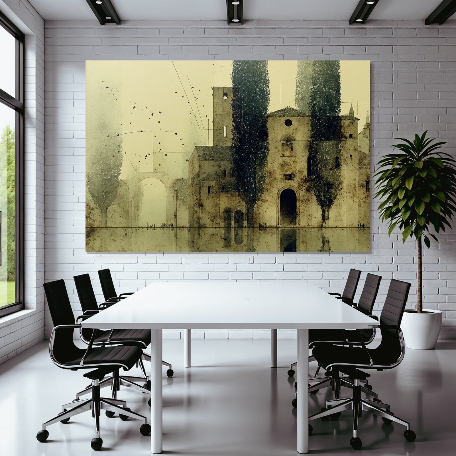 Fantastisch Surreal Historische Architektur Und Natur In Einer Ruhigen Stimmung
