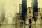 Fantastisch Surreal Historische Architektur Und Natur In Einer Ruhigen Stimmung | Fantastisch und Surreal | Stilrichtungen