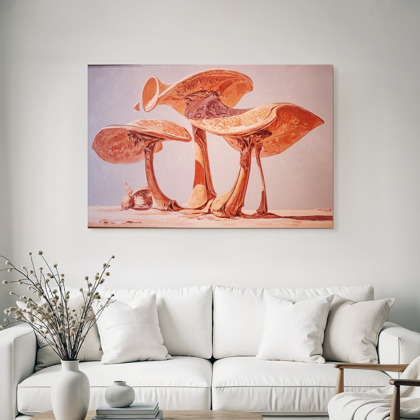 Fantastisch Surreal Surreale Pilzwelt Mit Schnecke