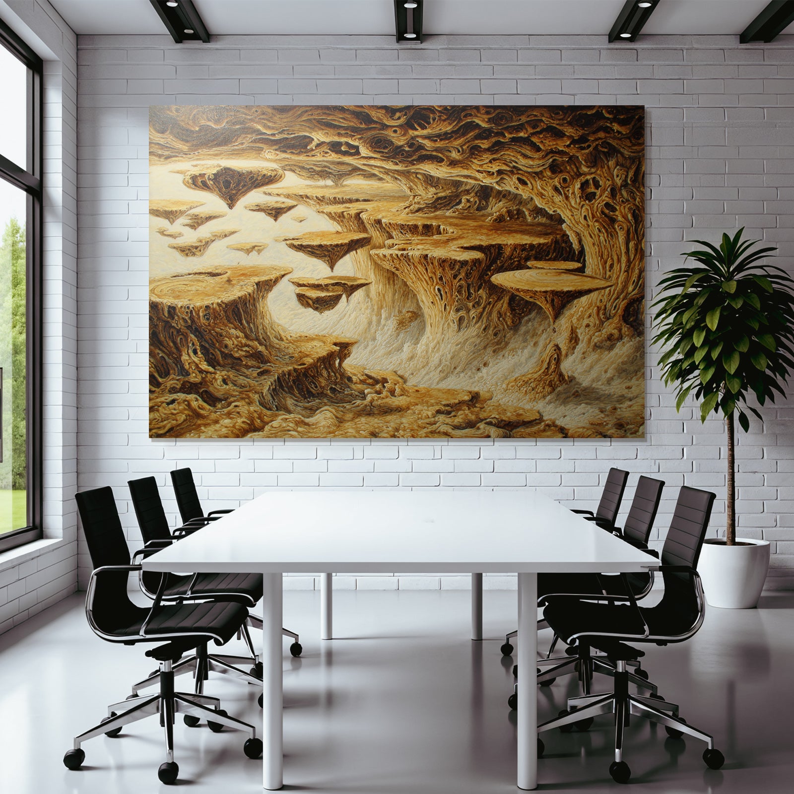 Fantastisch Surreal Surreale Landschaft Schwebende Inseln Traeumerische Stimmung