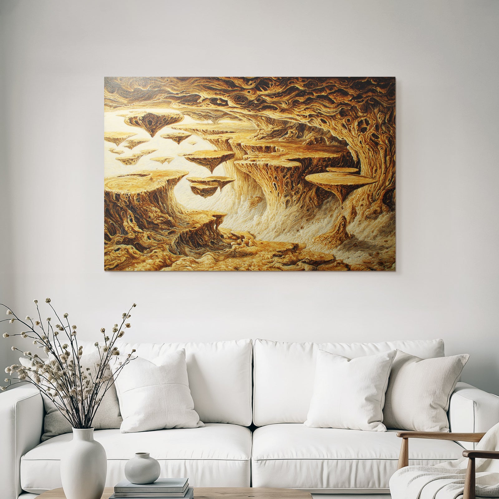 Fantastisch Surreal Surreale Landschaft Schwebende Inseln Traeumerische Stimmung