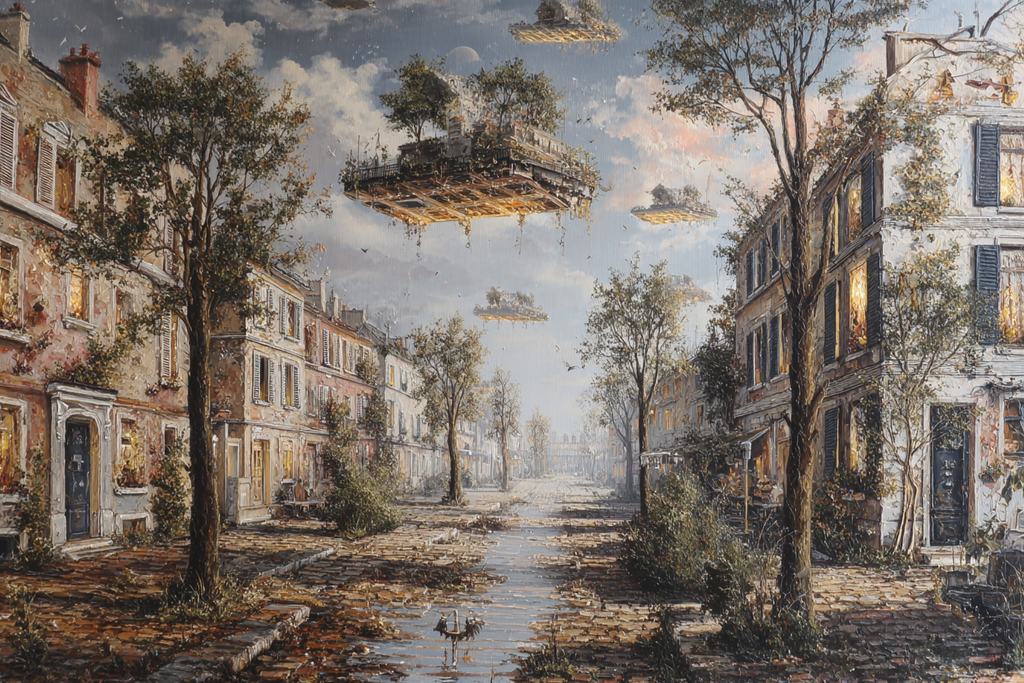 Fantastisch Surreal Verfallene Strasse Mit Natur Und Fantasieelementen | Fantastisch und Surreal | Stilrichtungen