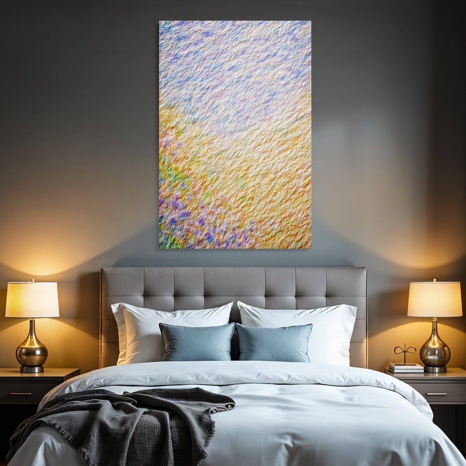 Aquarellstrukturierter Hintergrund In Pastellgelb Blau Und Lila