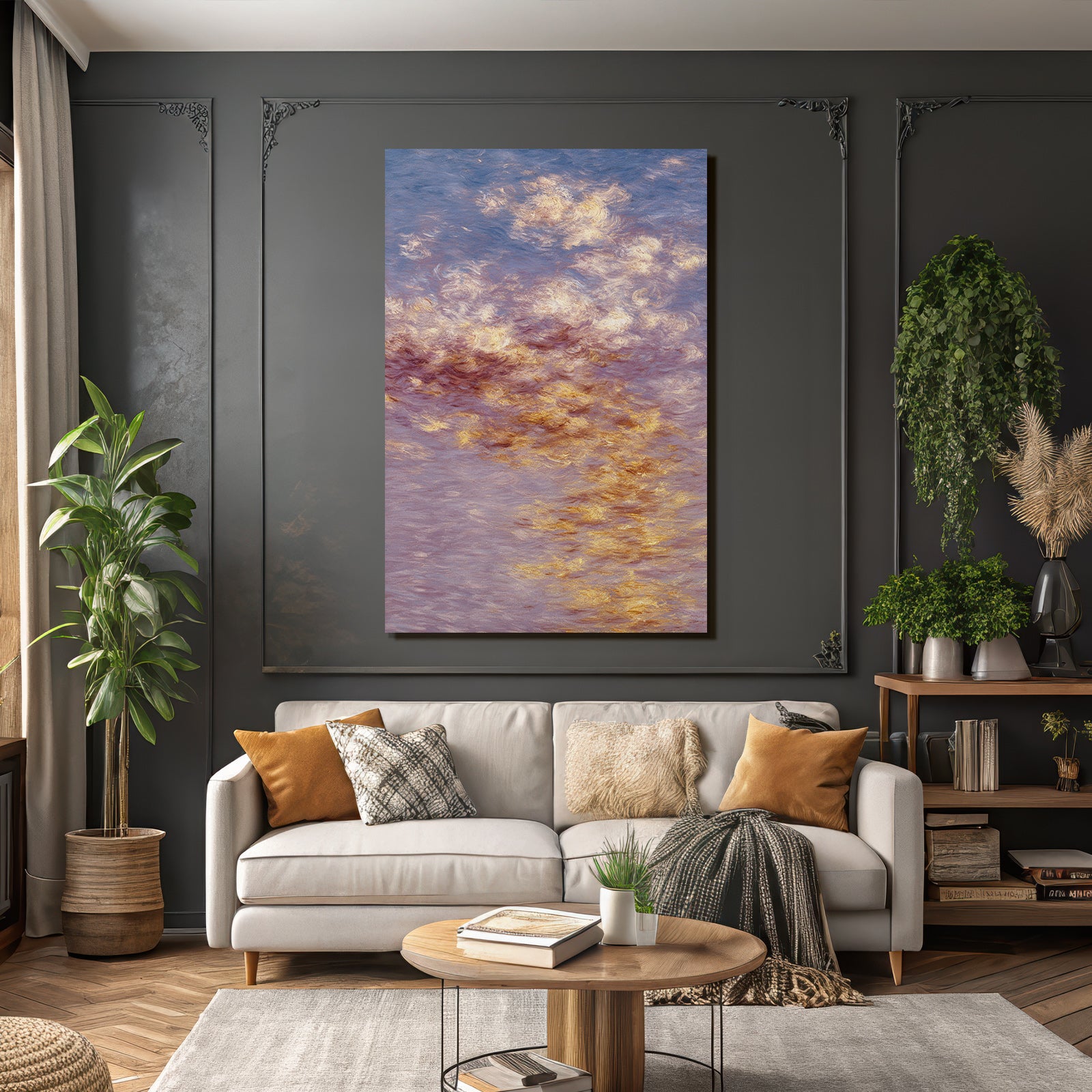 Impressionistischer Himmel Mit Weichen Wolken