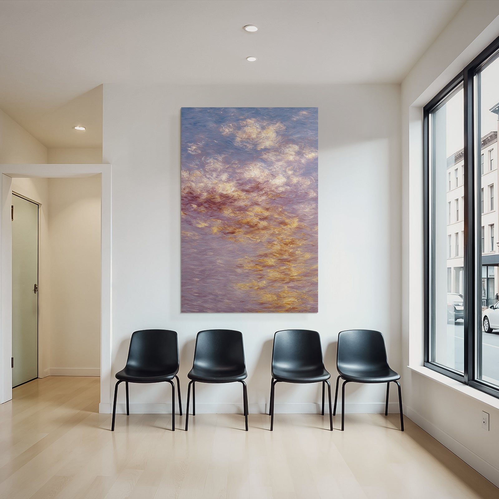Impressionistischer Himmel Mit Weichen Wolken
