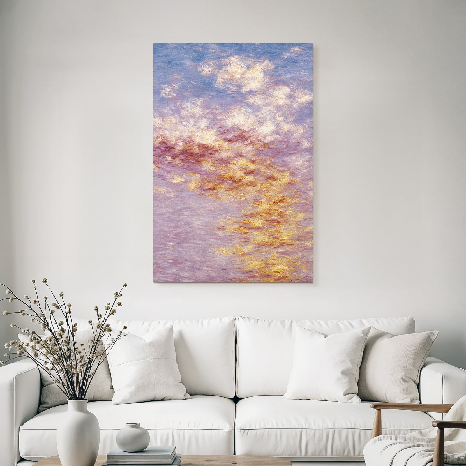 Impressionistischer Himmel Mit Weichen Wolken