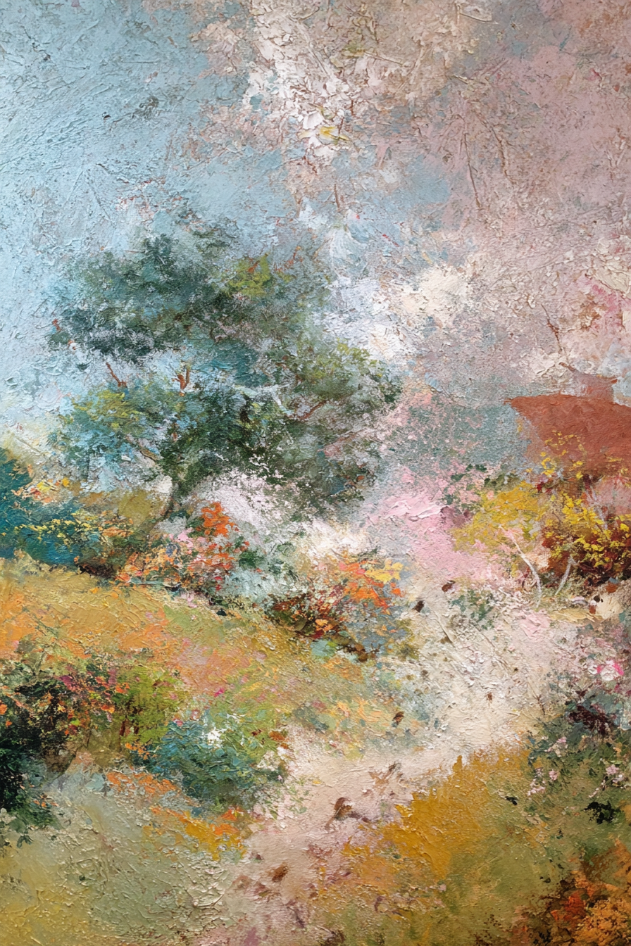 Lebendige Landchaftsmalerei Mit Blumen Textur Und Bewegung | Impressionismus | Stilrichtungen