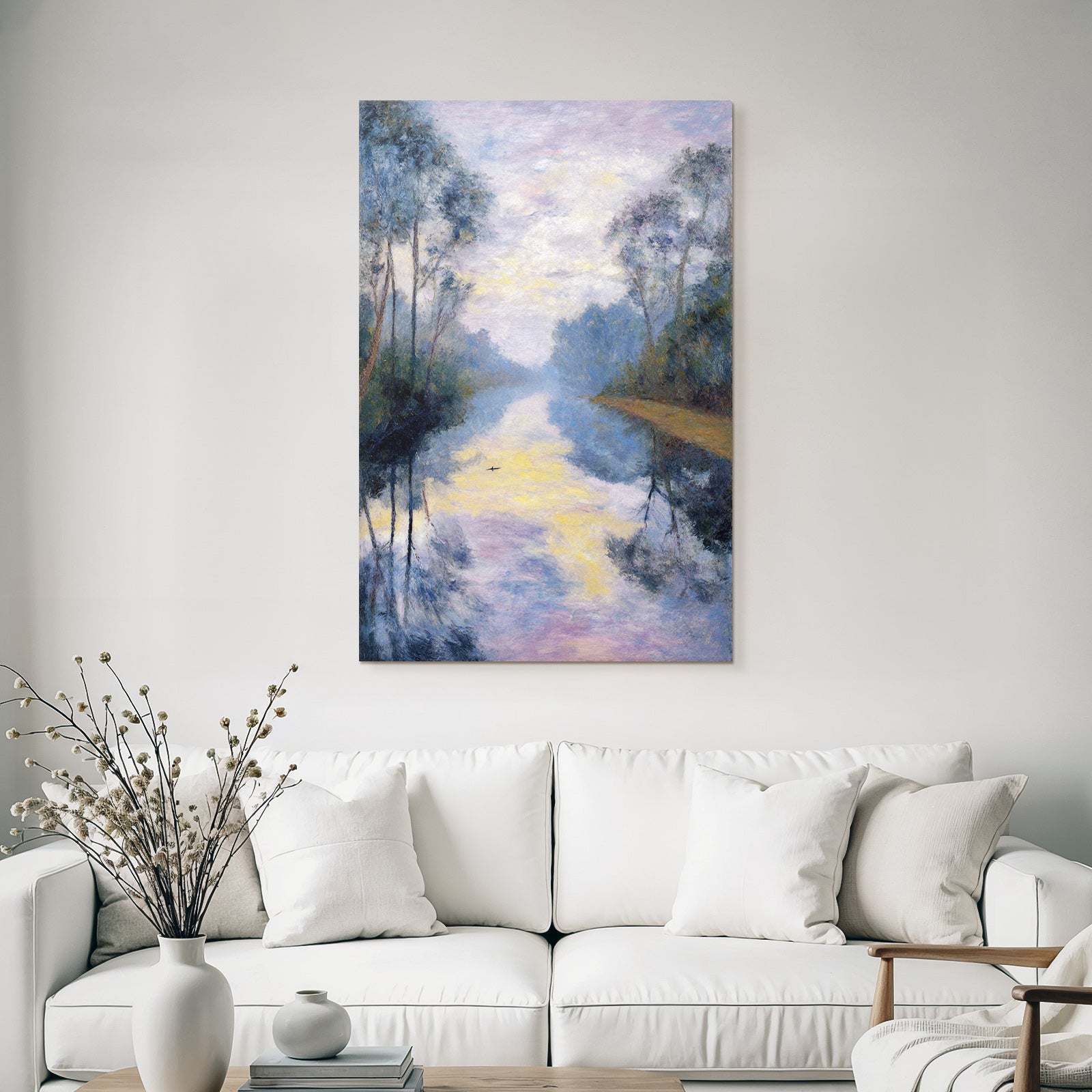Ruhige Lichtstimmung Am Wald See