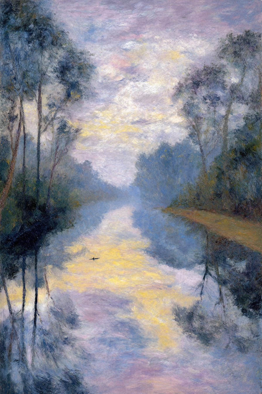 Ruhige Lichtstimmung Am Wald See | Impressionismus | Stilrichtungen