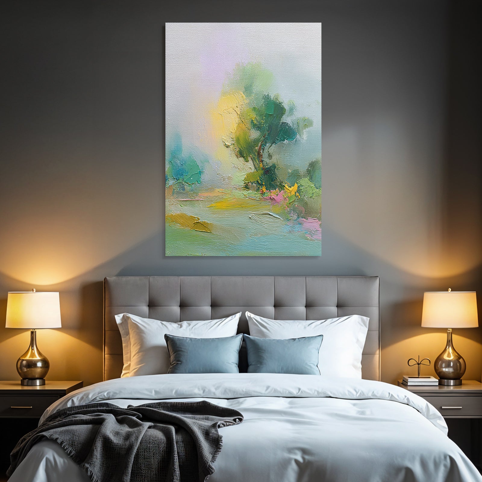 Traumhafte Waldszene Mit Lichtspiel Und Wasser