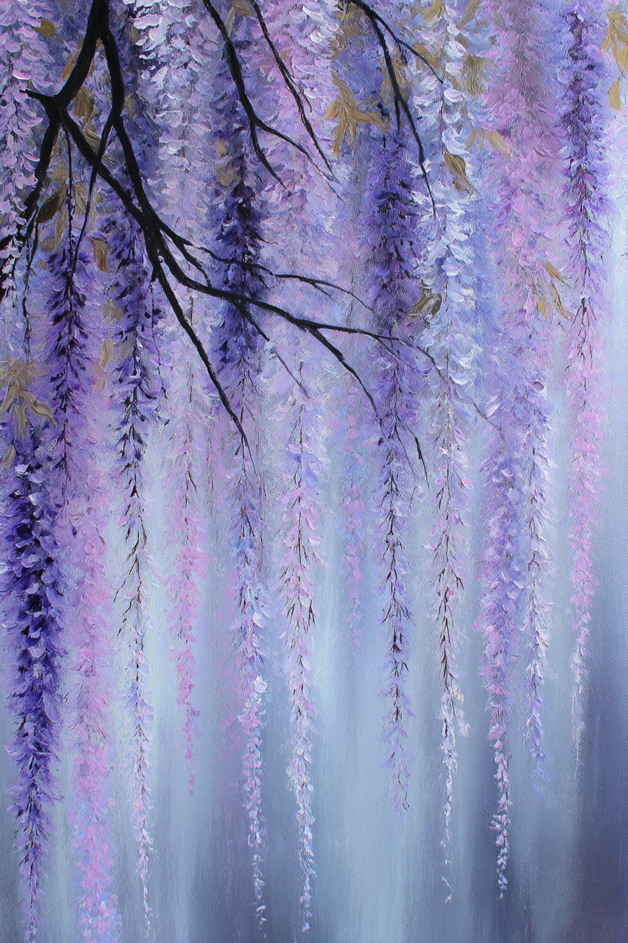 Zarte Hängende Glyzinienblüten | Impressionismus | Stilrichtungen