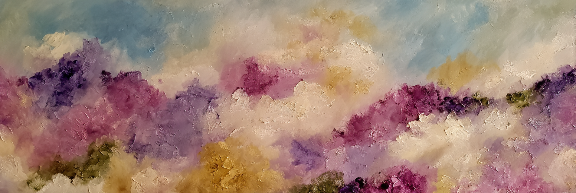 Abstrakte Pastellwolken Und Impressionistische Blumenlandschaft | Impressionismus | Stilrichtungen