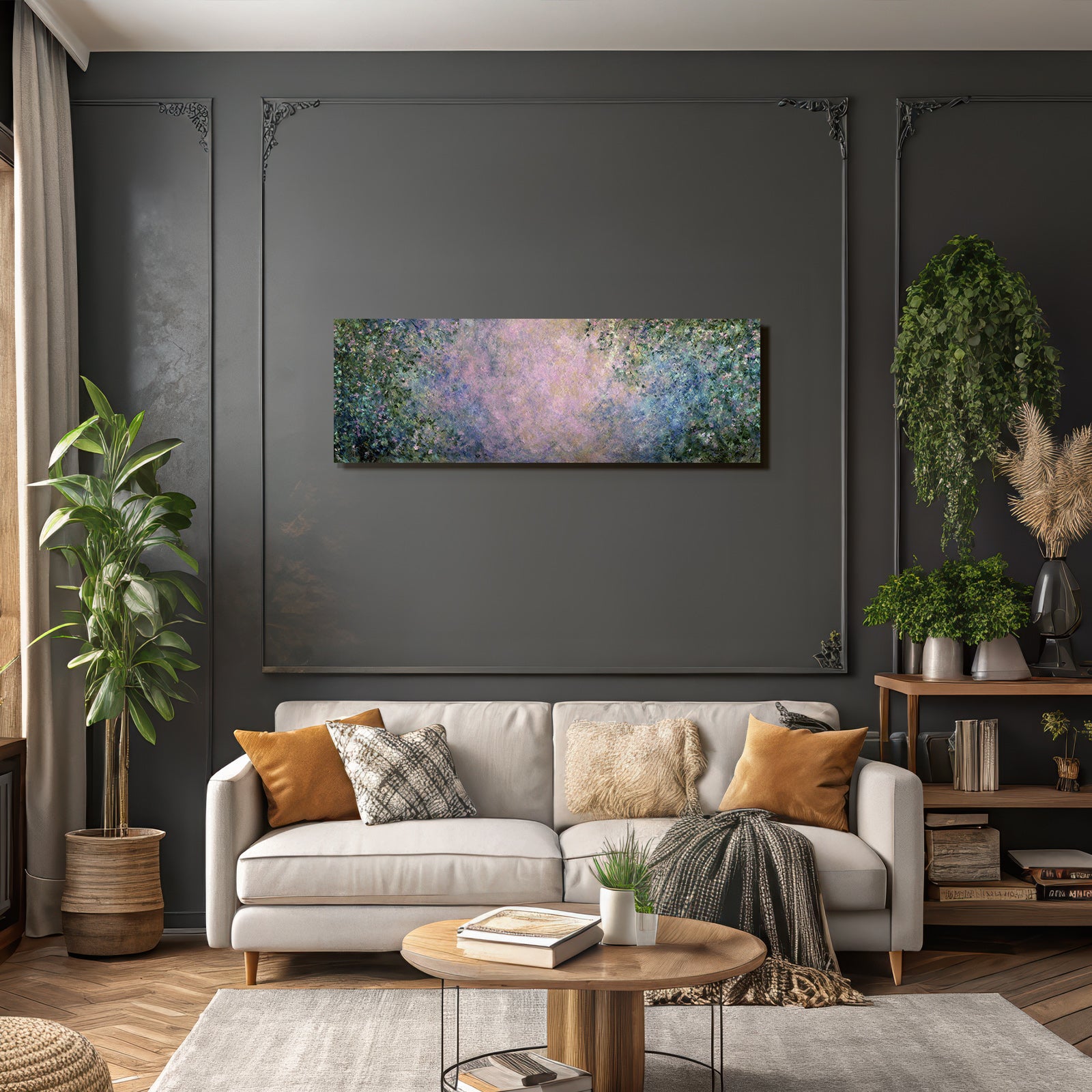 Pastellfarbenes Florales Impressionistisches Gemälde