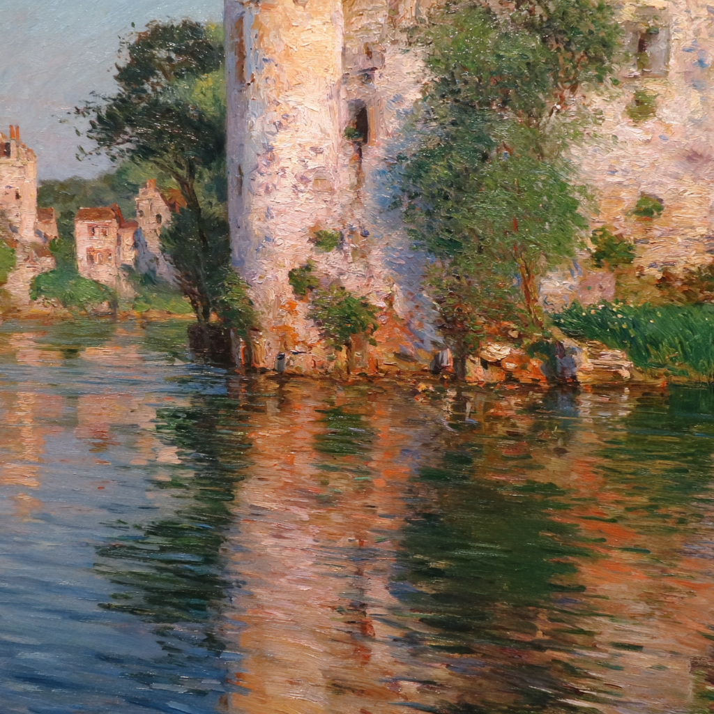 Impressionistische Landschaft Mit Fluss Und Haeusern | Impressionismus | Stilrichtungen