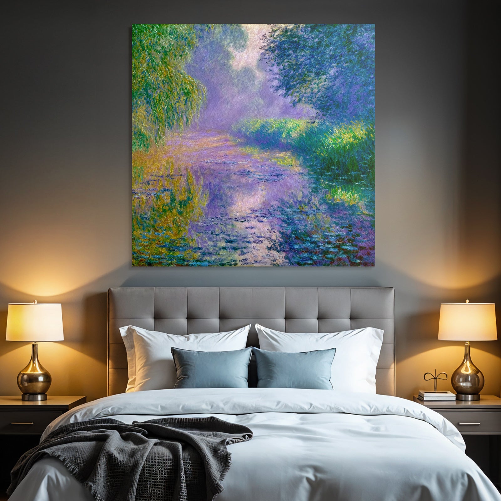 Impressionistische Landschaft Mit Nebel