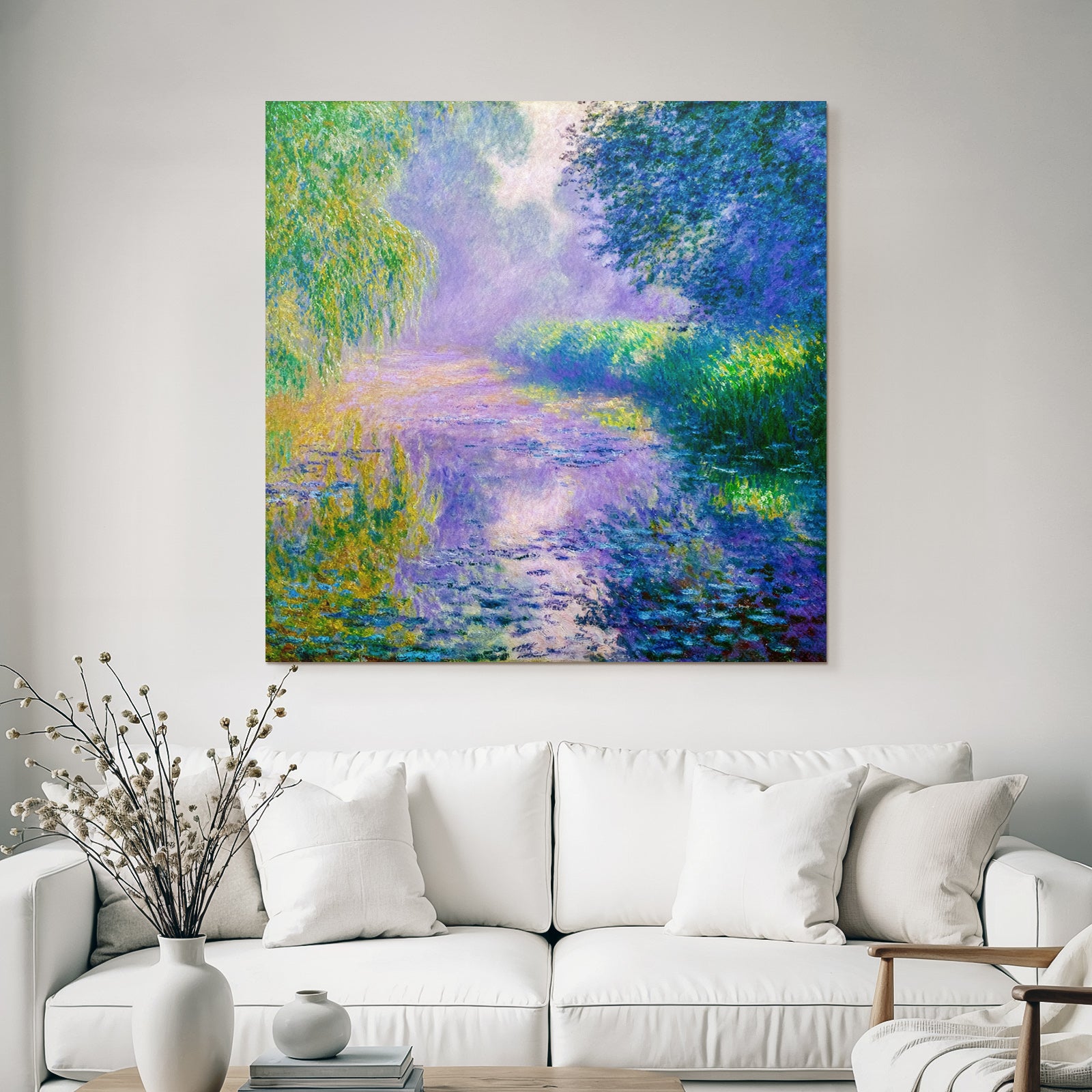Impressionistische Landschaft Mit Nebel