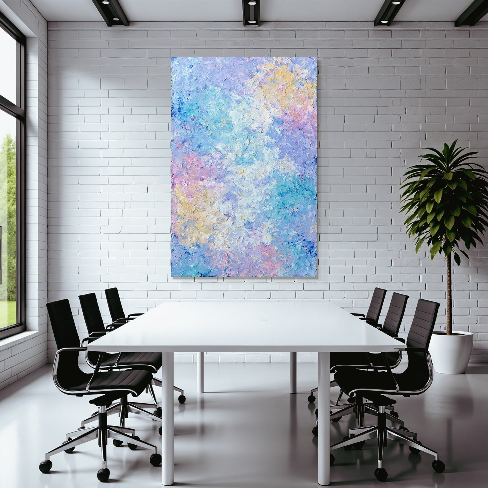 Abstraktes Pastellfarbenes Bild Mit Beruhigender Atmosphäre
