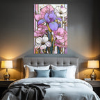 Bunte Illustrative Blumen Mit Goldakzenten